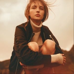 Wilfred zip front satin bomber jacket